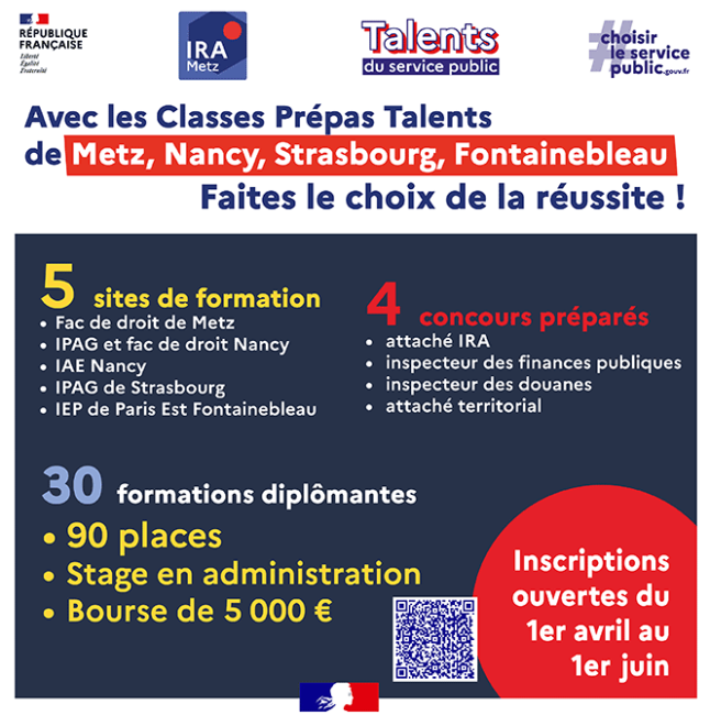 Classe Talents 2026 